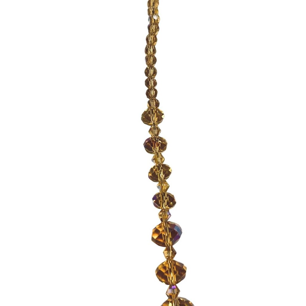 Kirks Folly Graduated Champaign Beads Choker Necklace (6282) - Picture 3 of 7